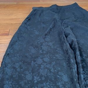 Jacquard high waisted satin pants